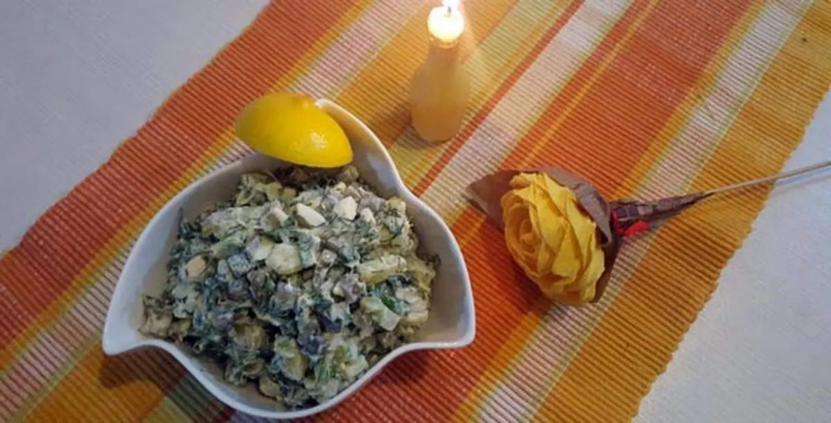 طرز تهیه سالاد شوید و مرغ