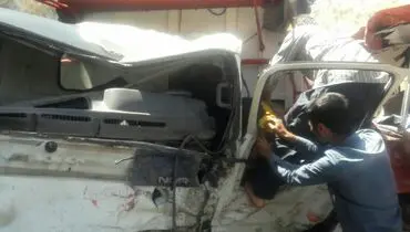 تصادف ۳ خودرو در پلدختر جان دو نفر را گرفت +تصاویر