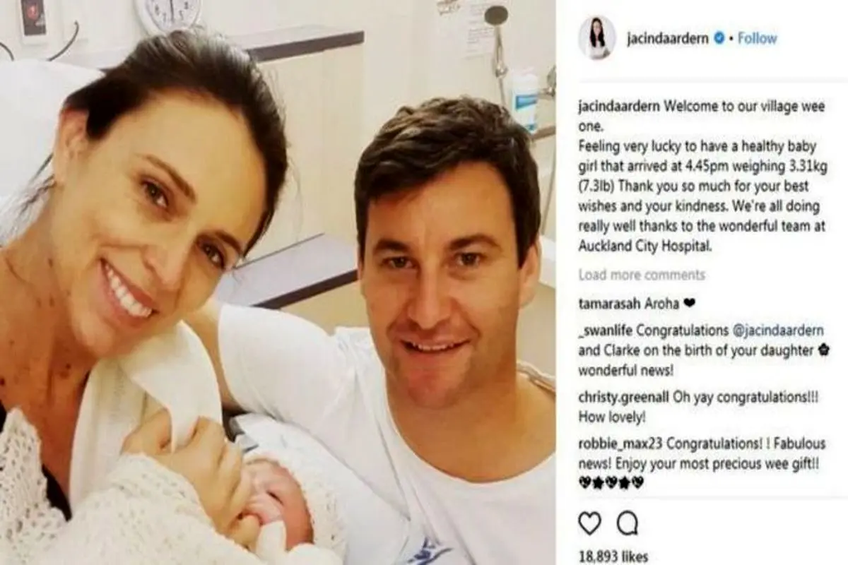 نخست وزیر نیوزیلند، دختر به دنیا آورد +عکس