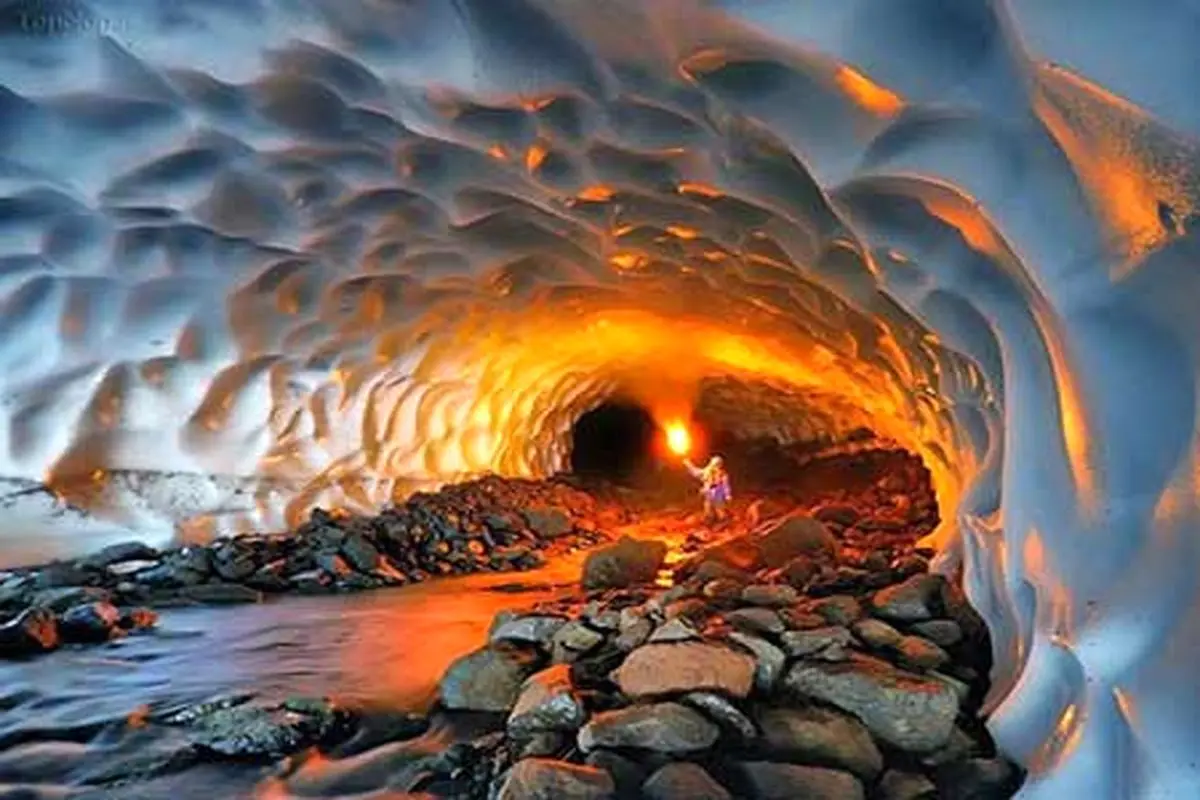 غار یخی زیبای چما سردترین نقطه خاورمیانه
