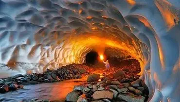 غار یخی زیبای چما سردترین نقطه خاورمیانه
