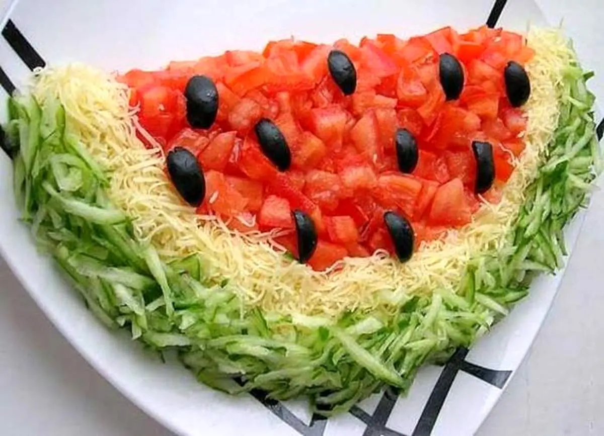 مدل های جدید و شیک از تزیین سالاد شیرازی