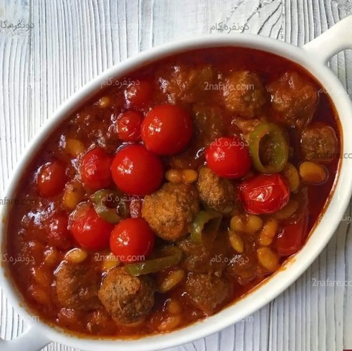 طرز تهیه خورشت لوبیا سفید با کوفته قلقلی