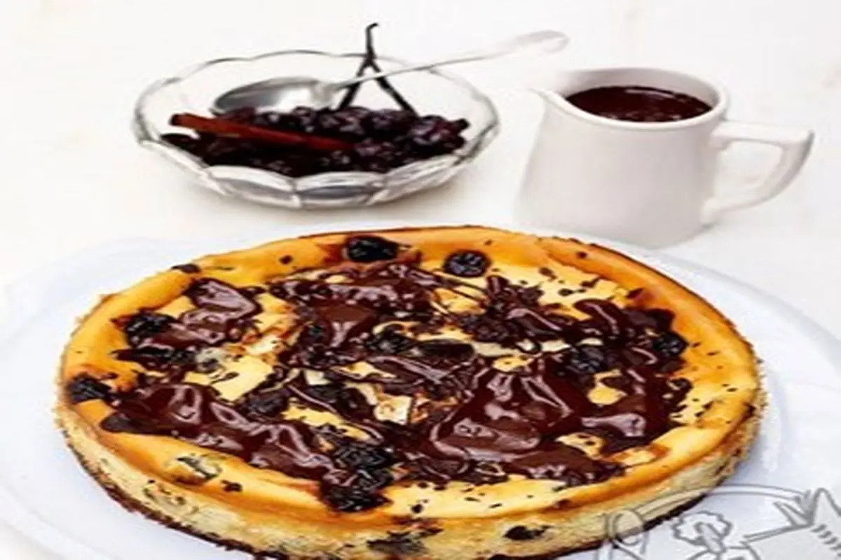 طرز تهیه چیز کیک آلبالو و شکلات