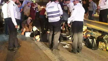 تصادف در شمال به جنوب بزرگراه آزادگان