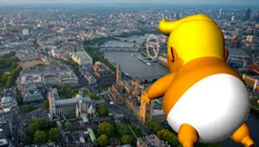 بادکنک تمسخرآمیز ترامپ در لندن