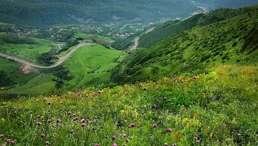 نمایی زیبا از گردنه حیران