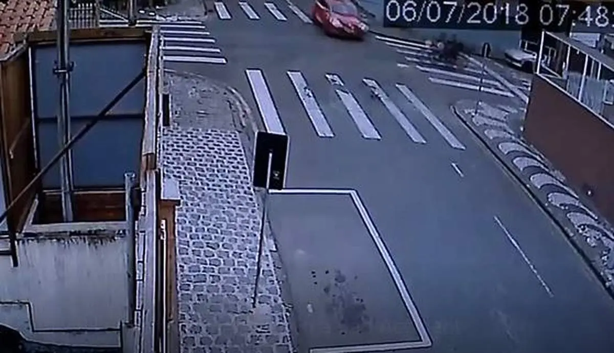 تصادف وحشتناک موتور سوار با خودرو