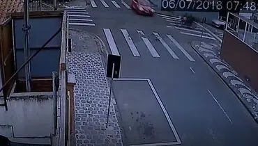 تصادف وحشتناک موتور سوار با خودرو