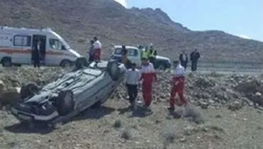 خودروی پژو با ۱۳ سرنشین افغان واژگون شد