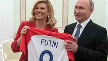 پیراهن تیم ملی کرواسی به پوتین اهدا شد