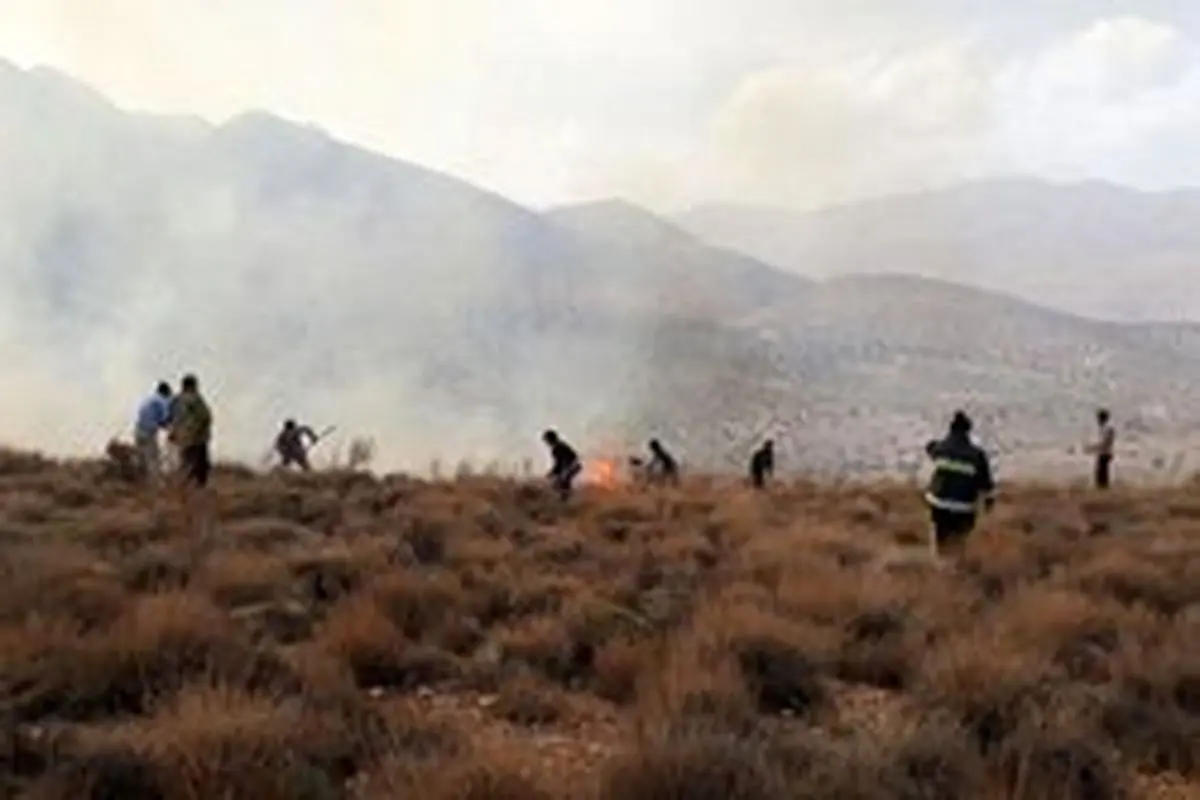 مهار آتش‌سوزی مراتع در شهرستان جم