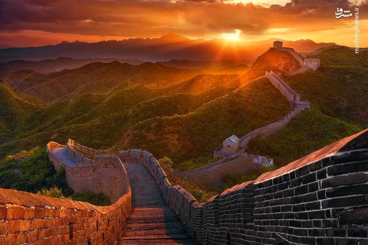 تصویری زیبا از دیوار چین
