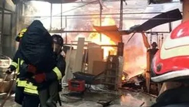آتش سوزی انباری در راسته کوچه تبریز مهار شد