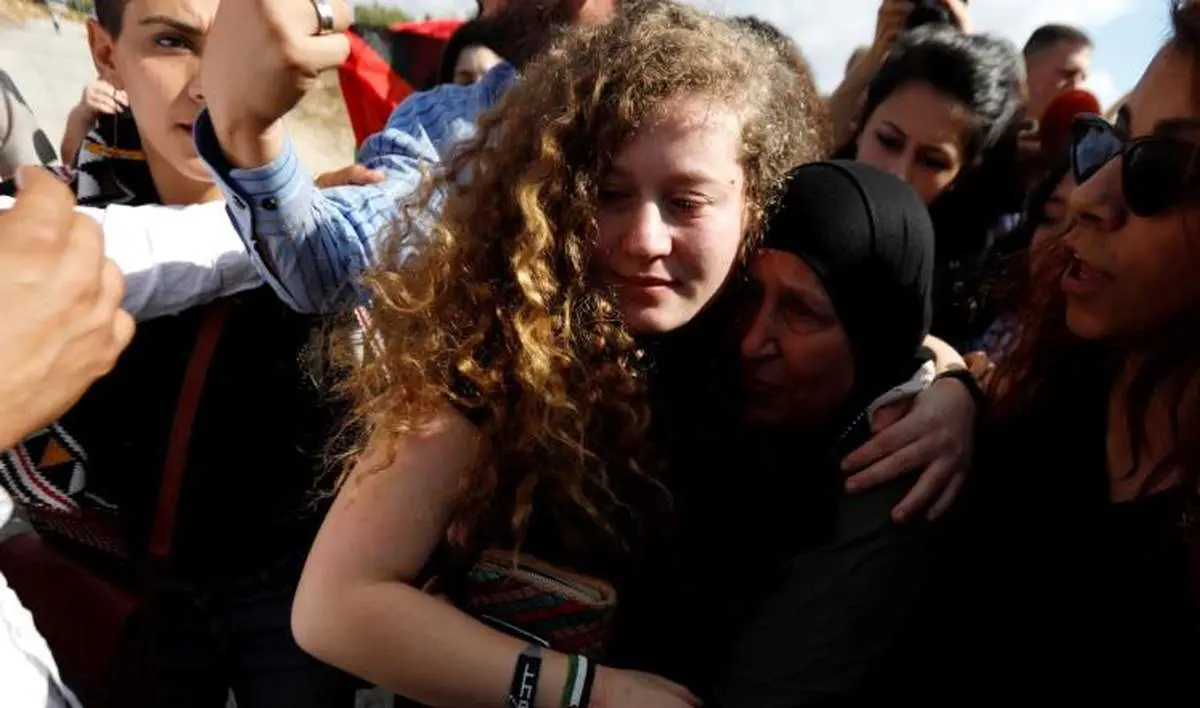 دختر جنجالی فلسطینی آزاد شد