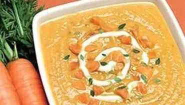 سوپ هویج و زنجبیل بسیار خوشمزه و خوش طعم