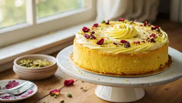 طرز تهیه کیک زعفرانی با ماست در خانه + ترفندها