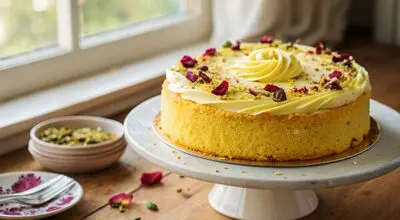 طرز تهیه کیک زعفرانی با ماست در خانه + ترفندها