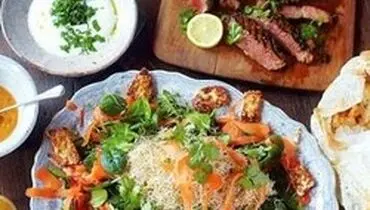 طرز تهیه استیک هندی با سالاد پنیر