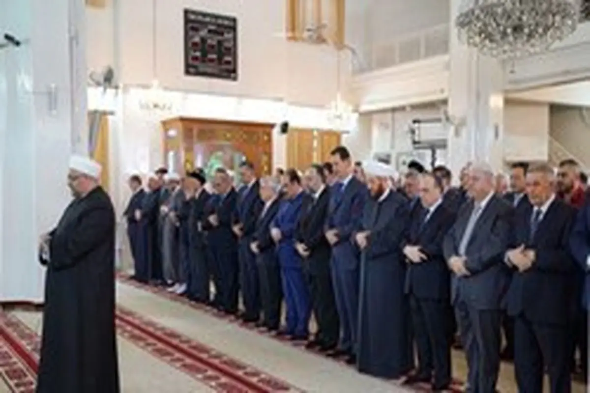 بشار اسد نماز عید قربان را در دمشق اقامه کرد