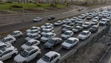 ترافیک سنگین در محور کرج - چالوس