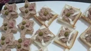طرز تهیه کاناپ تن ماهی