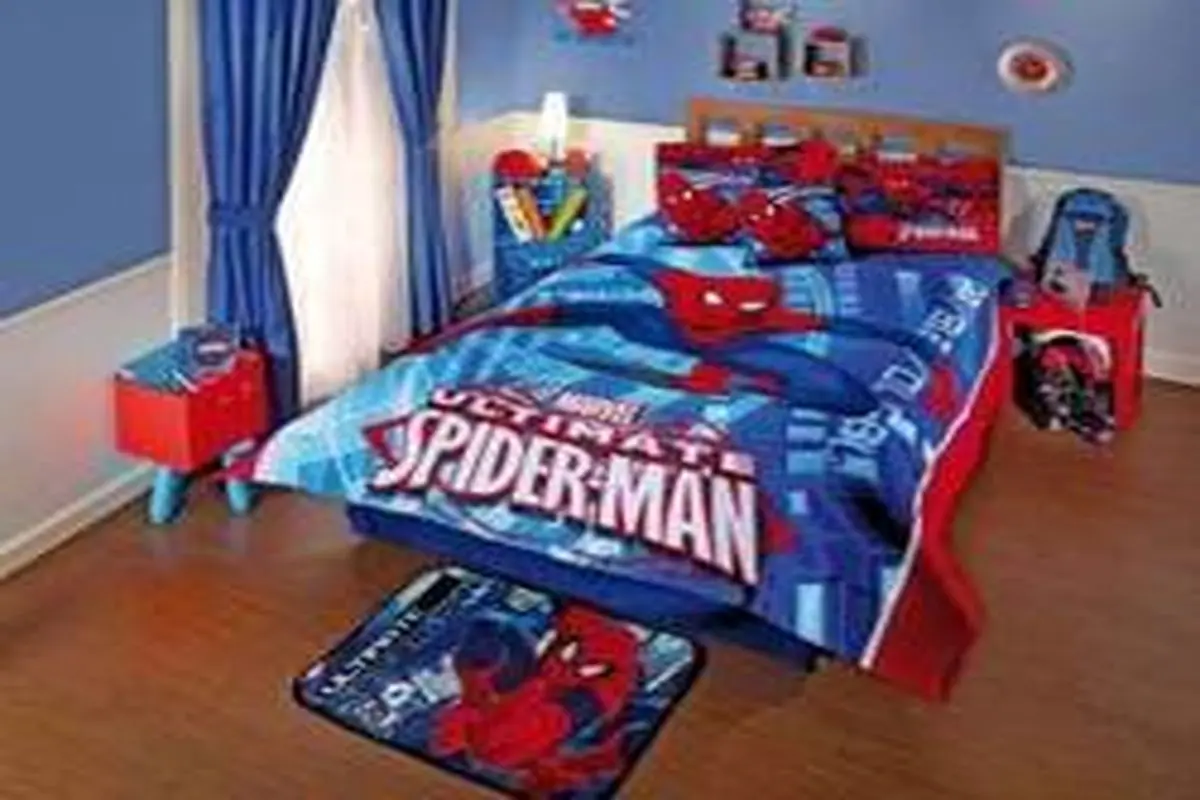 اتاق خواب پسرانه با تم مرد عنکبوتی
