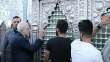 حضور ظریف در مرقد مطهر حضرت زینب (س) +عکس