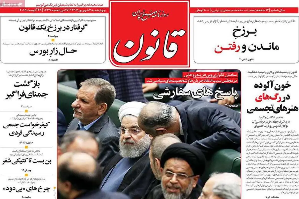 ویدیو| مهمترین عناوین روزنامه‌های صبح کشور ۷ شهریور ۹۷