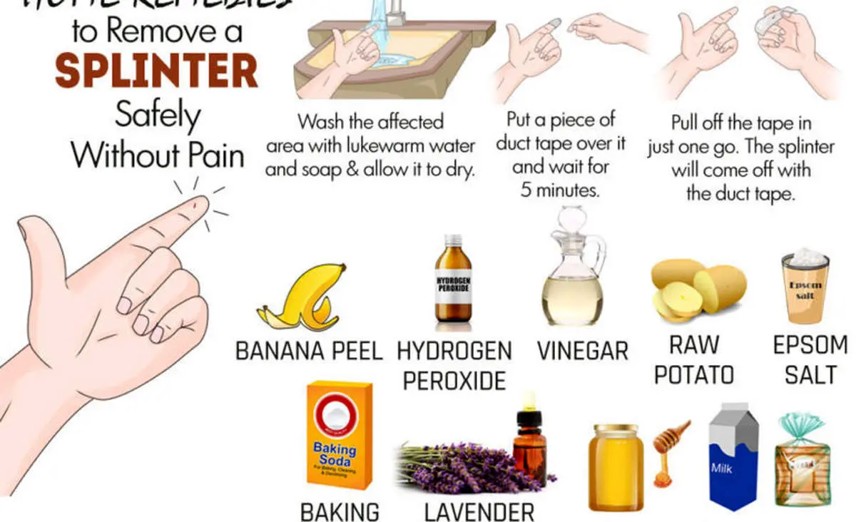 ۱۰ روش خانگی برای درآوردن تیغ و تراشه چوب از پوست