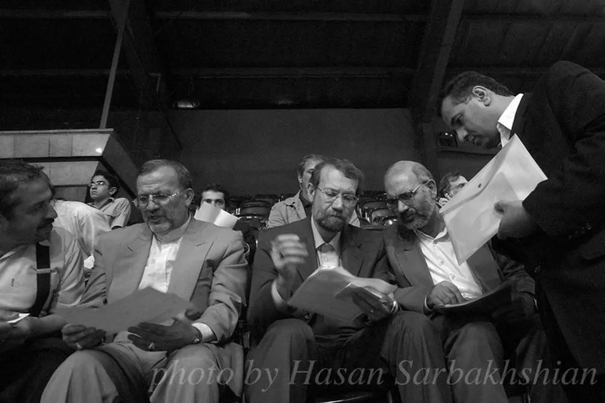 عکس: متکی به همراه علی لاریجانی در انتخابات 84