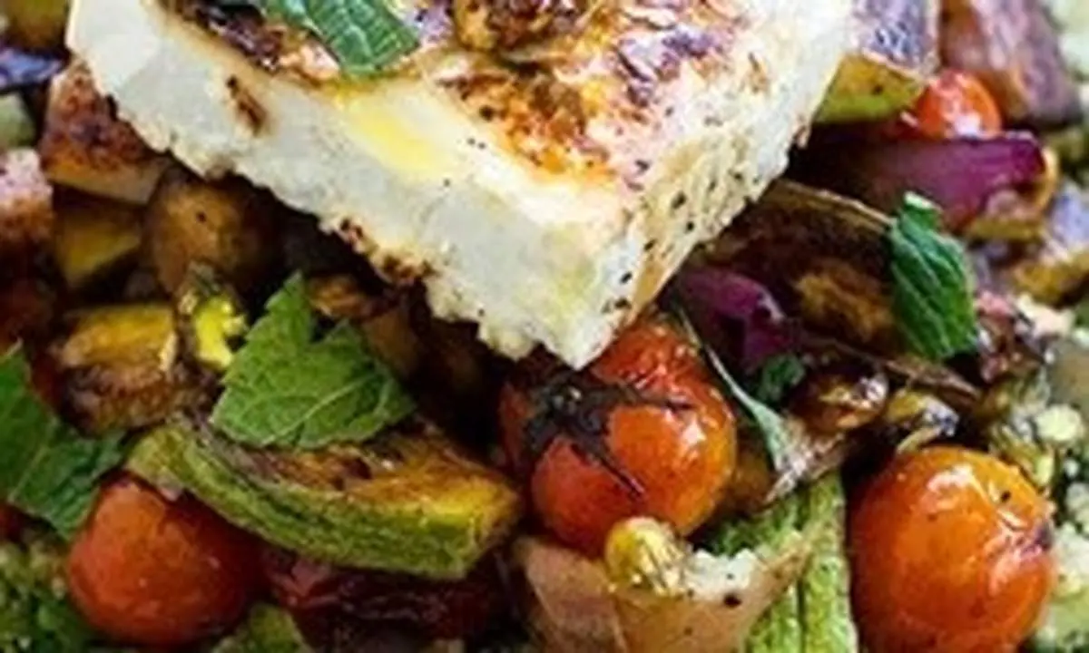 طرز تهیه تبوله با سبزیجات کبابی