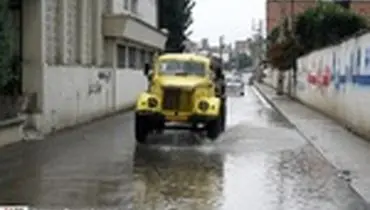 بارش باران و آبگرفتگی در ساری