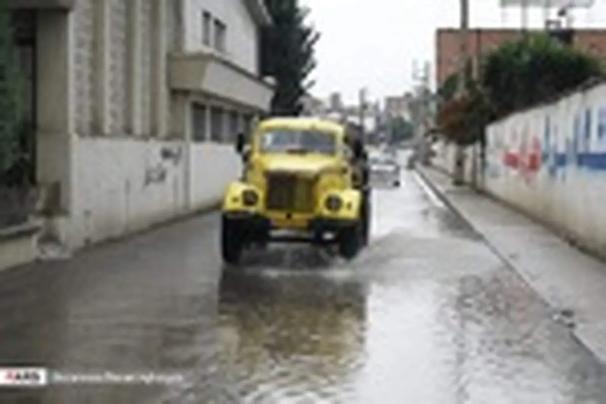 بارش باران و آبگرفتگی در ساری