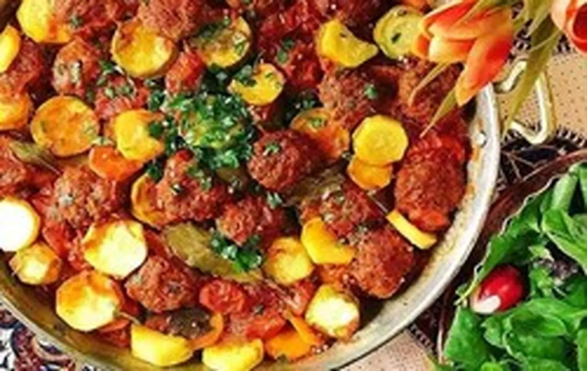 طرز تهیه خوراک گوشت و سبزیجات