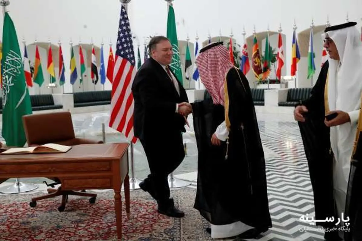 دیدار پمپئو با پادشاه سعودی و وزیر خارجه عربستان