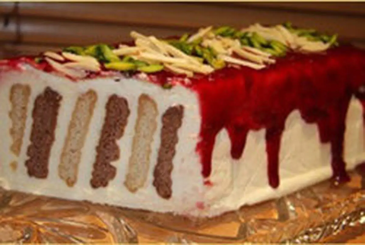 روش تهیه‌ی دسر بیسکویتی دو رنگ