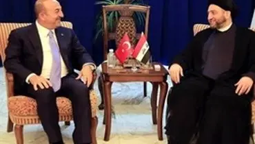 دیدار وزیر امور خارجه ترکیه با «سید عمار حکیم»