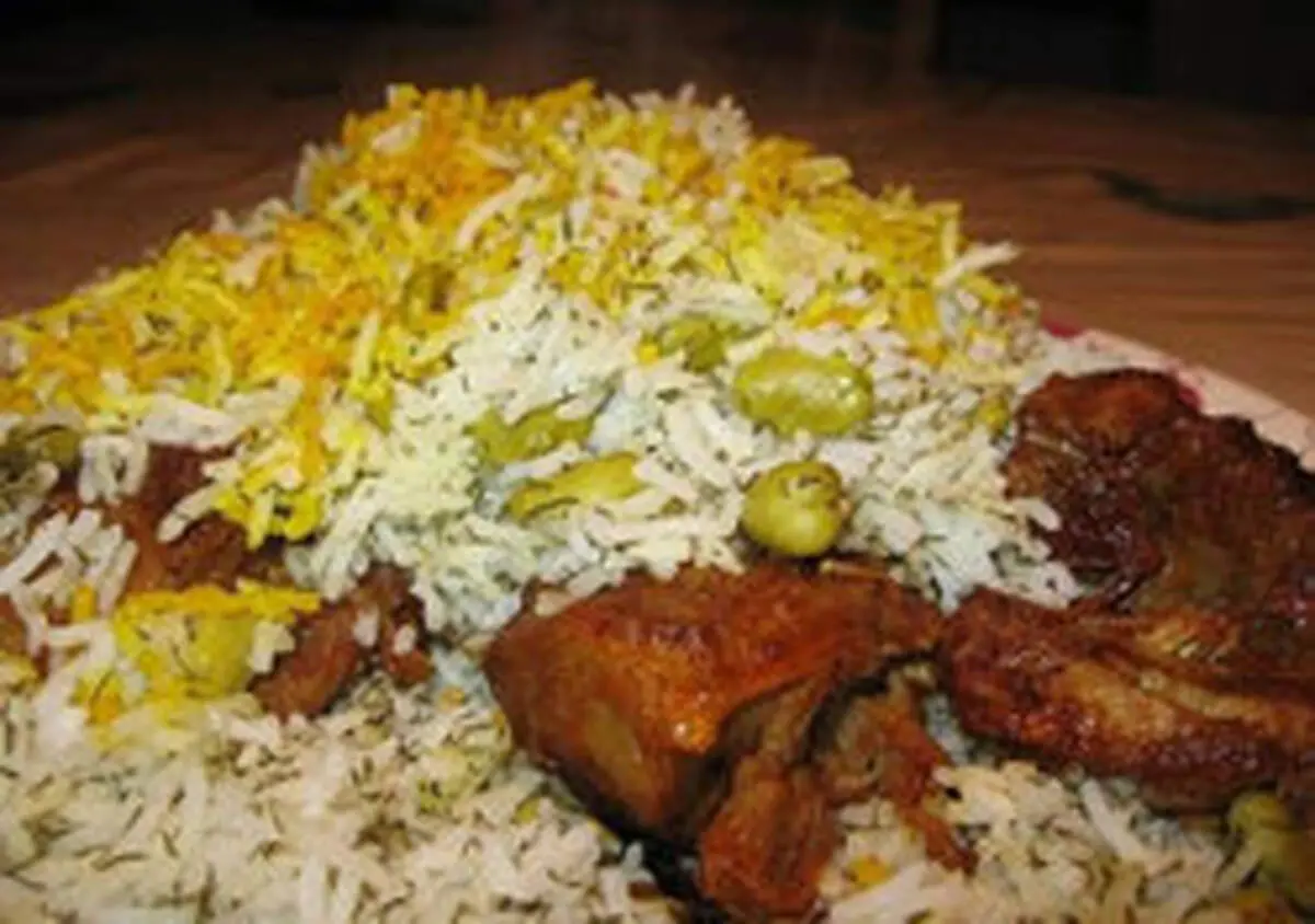 طرز تهیه باقلا پلو با بوقلمون