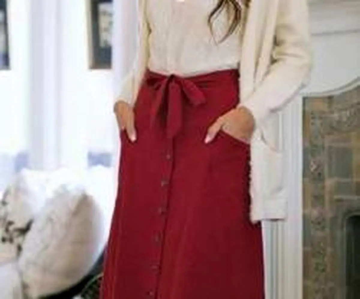 انواع مدل‌های جدید دامن پاییزی