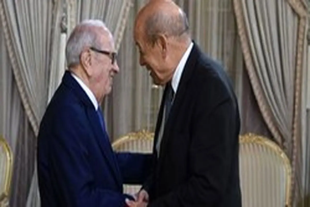 وزیر خارجه فرانسه با رئیس‌جمهور تونس دیدار کرد