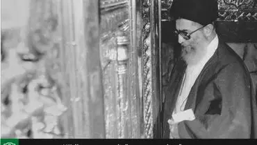 عکسی از حضور رهبر انقلاب در حرم عبدالعظیم