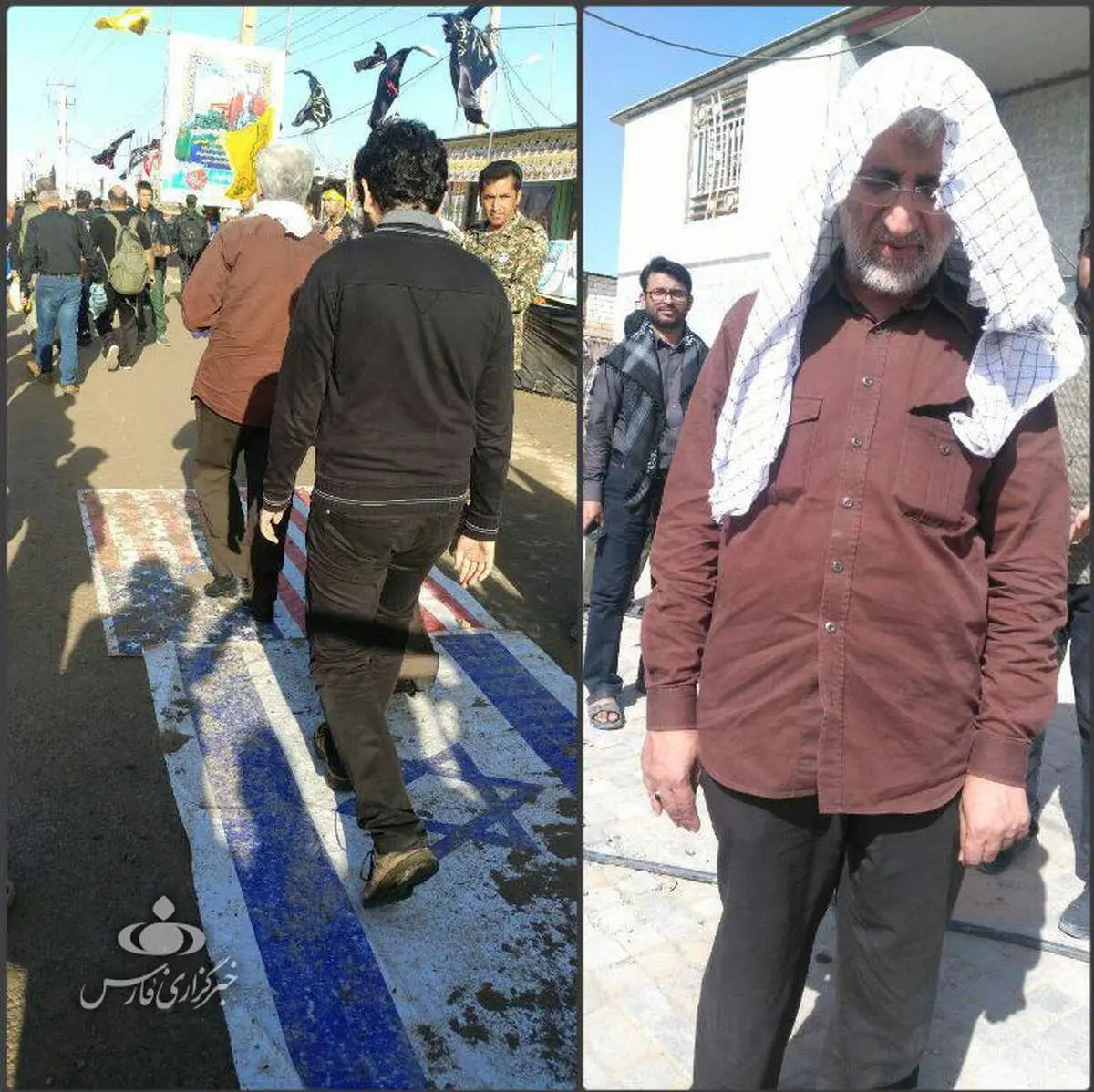 سعید جلیلی در راهپیمایی اربعین +عکس