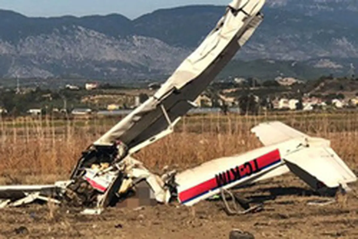 سقوط هواپیمای آموزشی در ترکیه با دو کشته