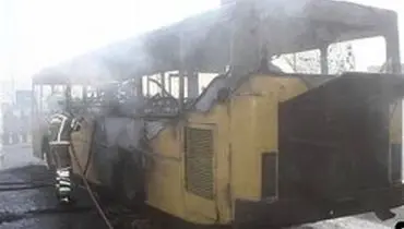 اتوبوس محور اردبیل - پارس‌آباد آتش گرفت