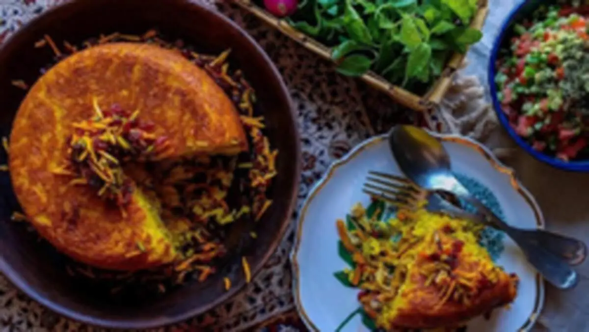 طرز تهیه ته چین گوشت گرمسار