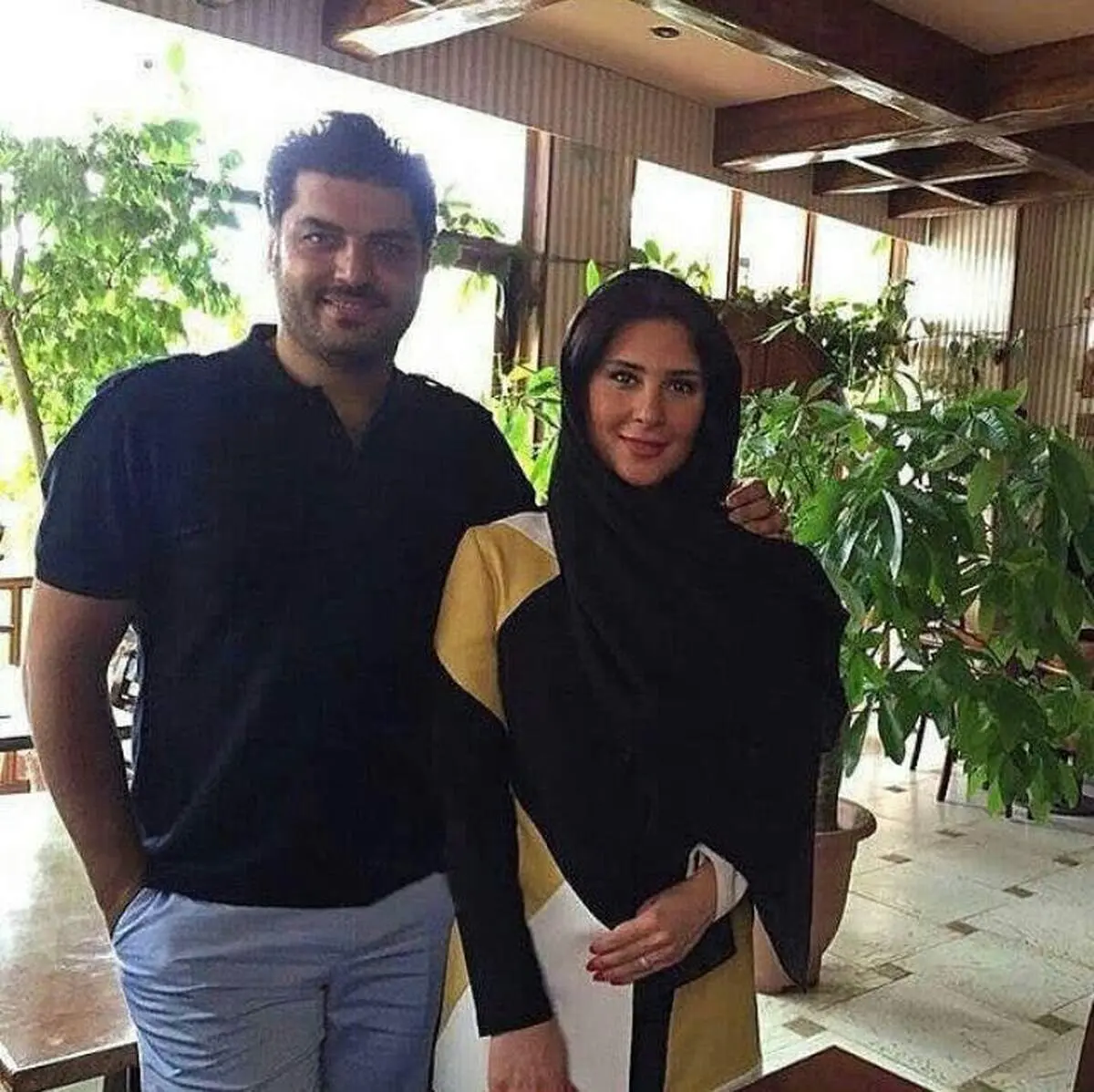 سام درخشانی و همسرش