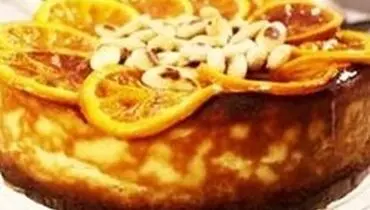 چیزکیک پرتقالی و بادام دسری خوشمزه برای مهمانی‌های پاییزی