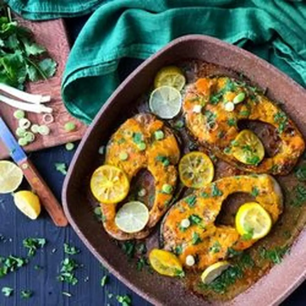 طرز تهیه ماهی سالمون با سس لیمو