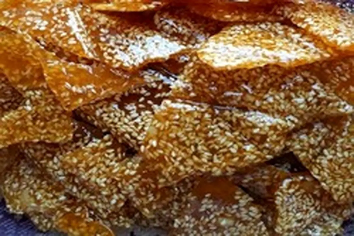 طرز تهیه پولکی کنجدی در منزل